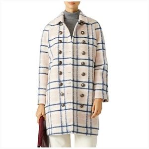 Rebecca Minkoff‎ Santo Plaid Wool Blend Coat
